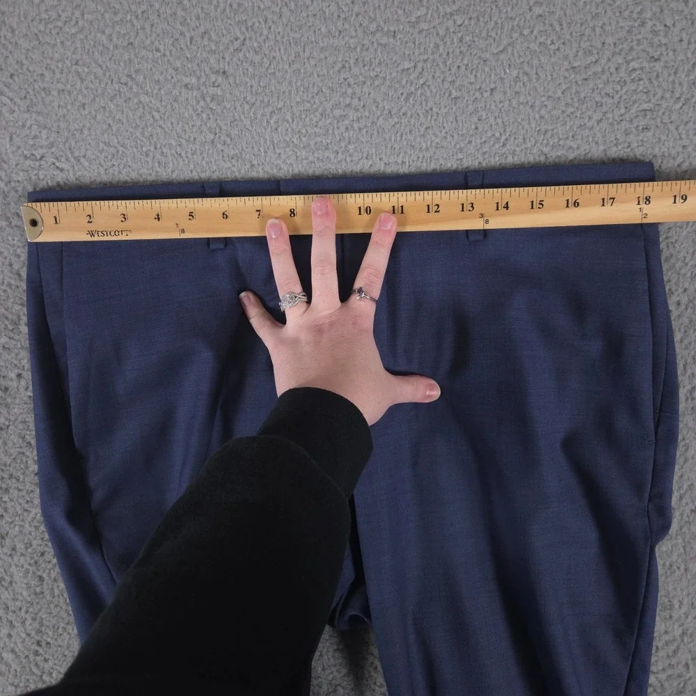 Banana‎ Republic Pants Mens 35x36 Blue Slim Fit Marzotto Wool Trousers Slacks